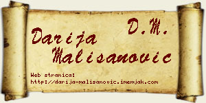 Darija Mališanović vizit kartica